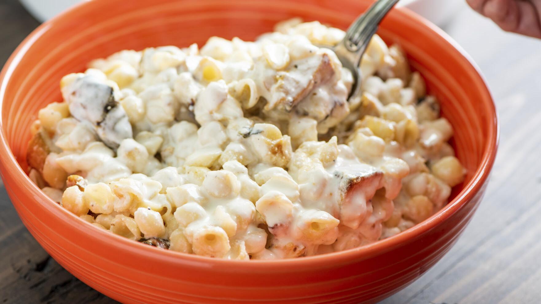 A fresh pumpkin makes this Creamy Pumpkin Mac and Cheese delicious